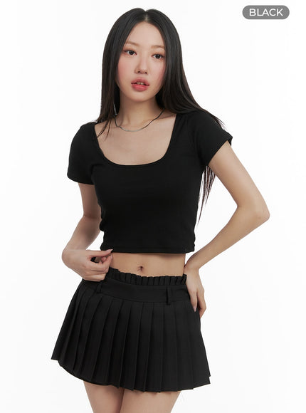 square-neck-crop-top-ca409 / Black