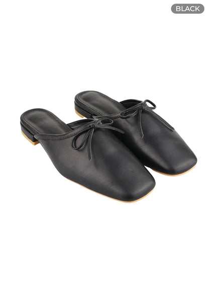 ribbon-mule-flats-oy421 / Black