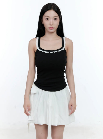 Basic Lace Cropped Tank CL530