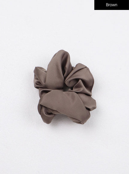 solid-princess-scrunchie-od326 / Brown
