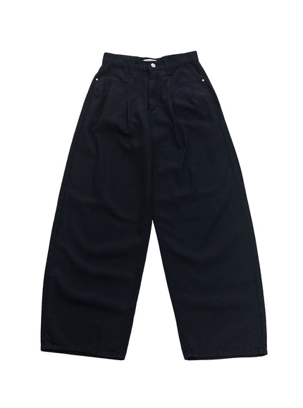Pintuck Cotton Baggy Pants CA521