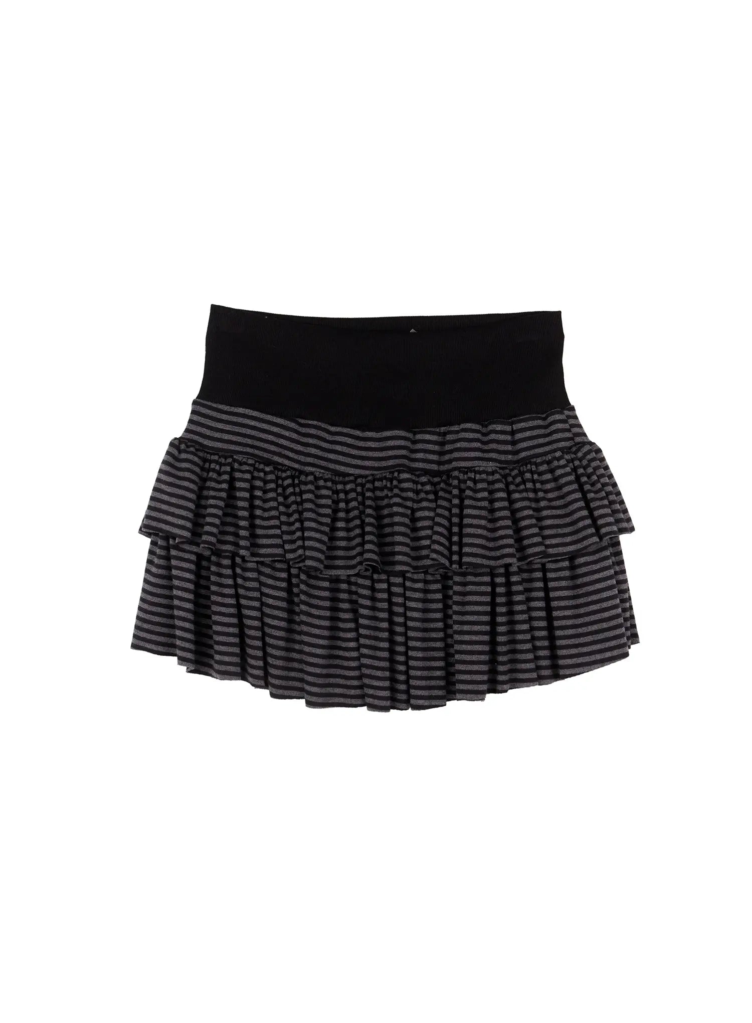 striped-mini-skirt-cd519 / Dark gray