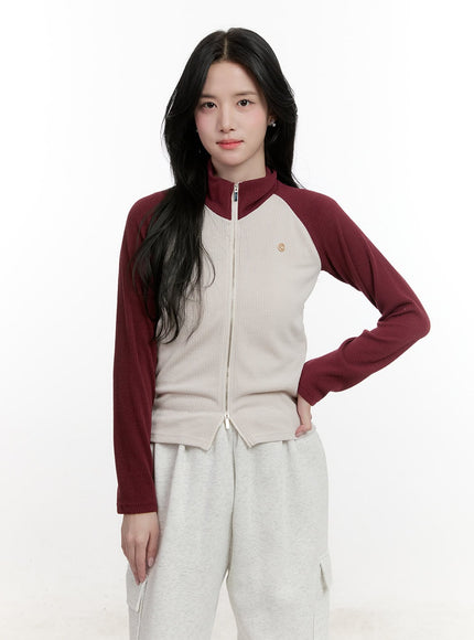 Two-Tone Slim-Fit Zip-Up CF527