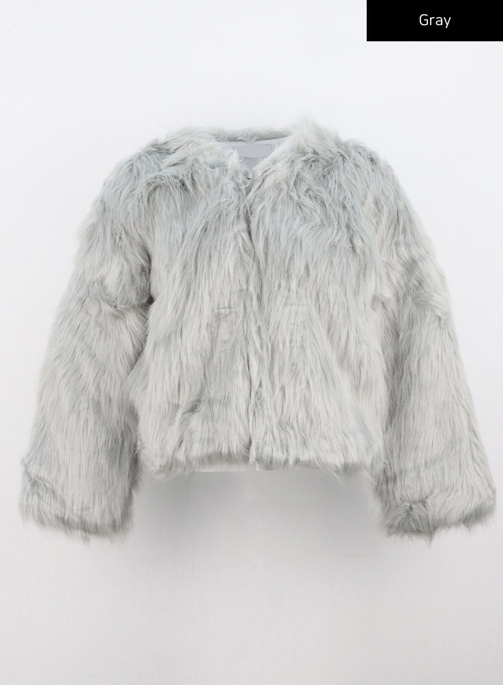 soft-faux-fur-jacket-co327 / Gray
