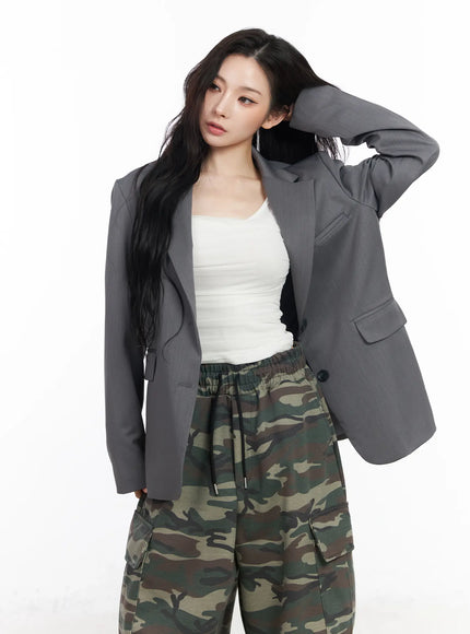 casual-oversized-blazer-cm518 / Gray