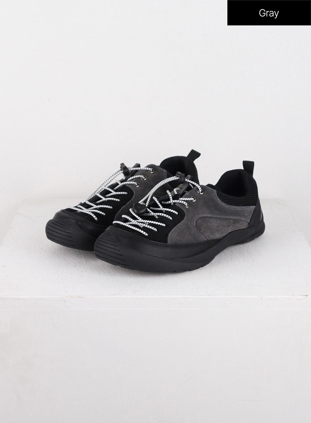 color-block-suede-sneakers-od327 / Gray