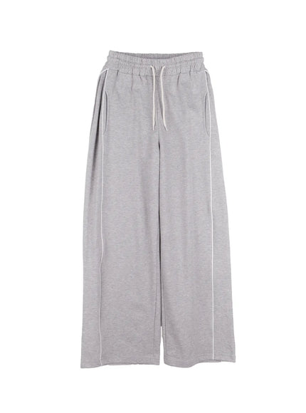 casual-drawstring-trackpants-cs517 / Gray