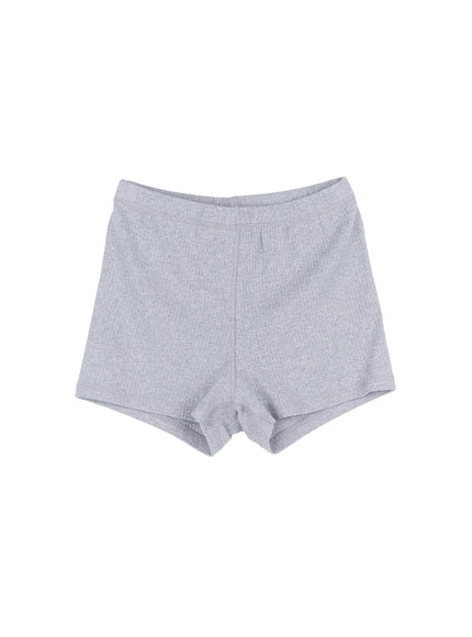 ribbed-cotton-shorts-cl521 / Gray