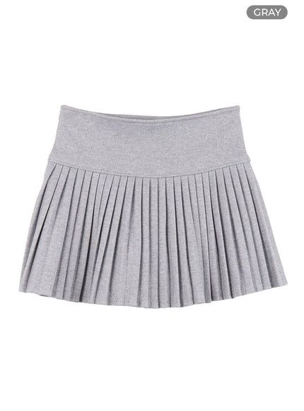 pleated-dream-mini-skirt-oo421 / Gray