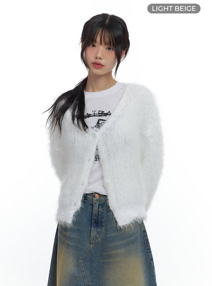 snug-chic-button-up-cardigan-cs420 / Light beige