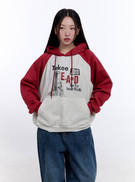 casual-oversized-graphic-hoodie-cj513 / Red