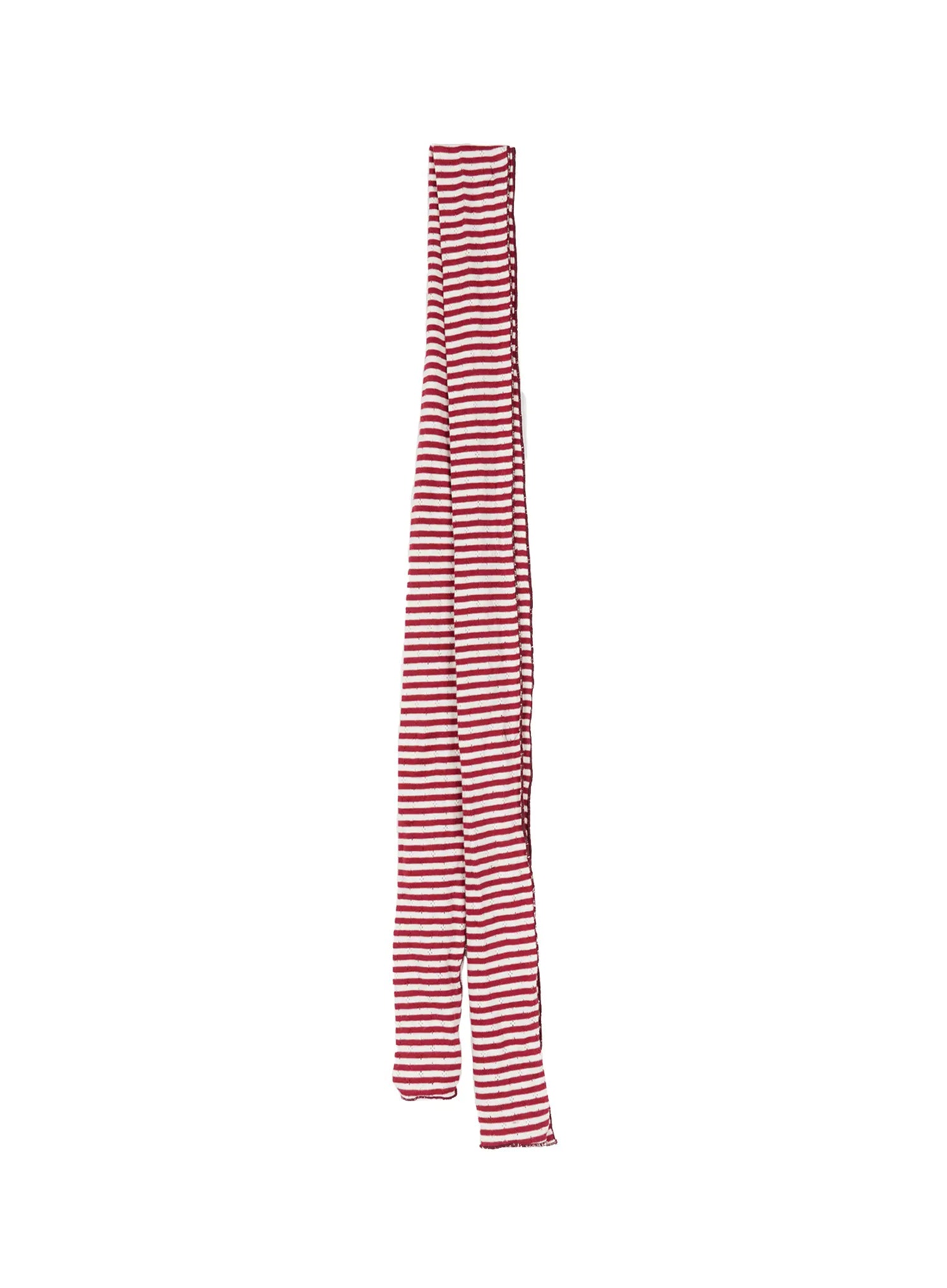 striped-openwork-scarf-co521 / Red