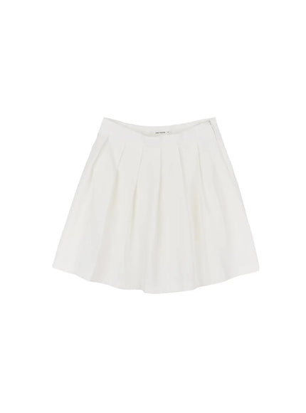 chic-pleated-mini-skirt-cl530 / White