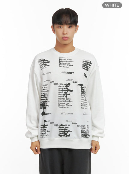 lettering-crew-neck-sweatshirt-co410 / White