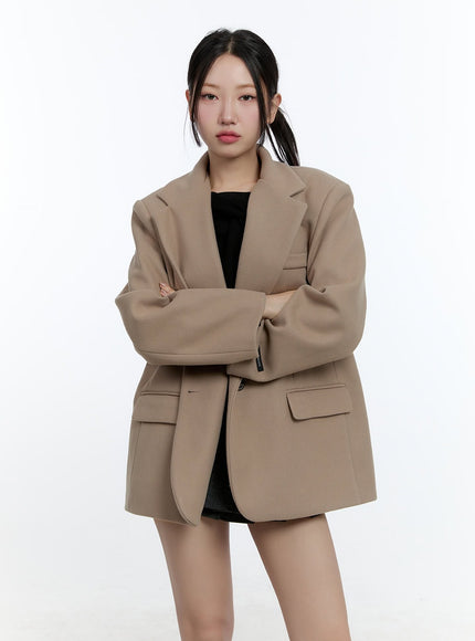 chic-wool-blend-oversized-blazer-cd423 / Beige