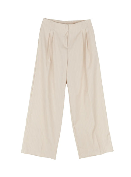 wide-leg-pinstripe-pants-cu513 / Beige