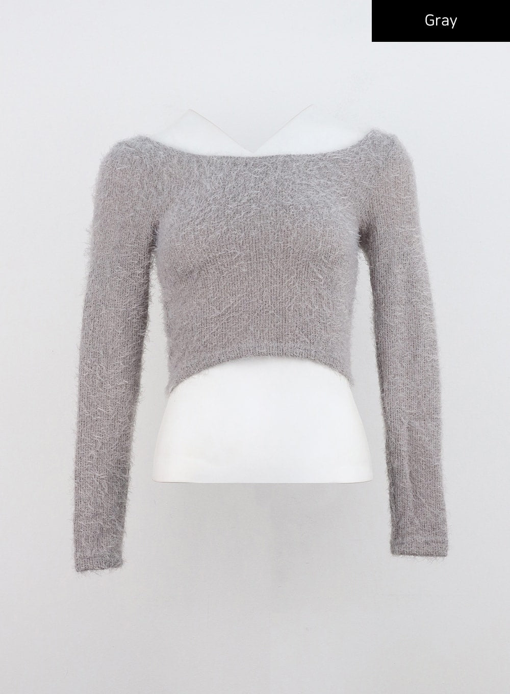 Soft U-Neck Crop Knit Sweater CN309