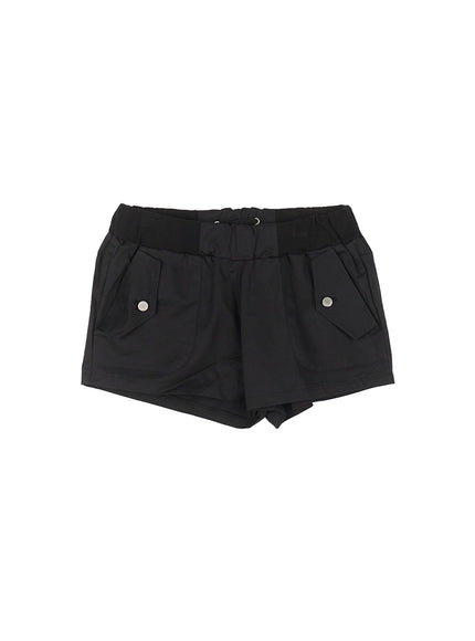 cotton-cargo-shorts-ca516 / Black