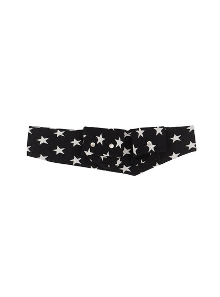 star-print-belt-bag-cl525 / Black