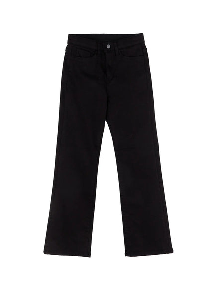 High-Waist Bootcut Cotton Pants F502
