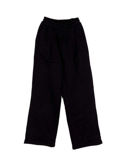 wide-leg-fleece-lined-sweatpants-cn525 / Black