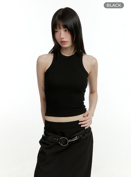 slim-crop-tank-top-cl426 / Black