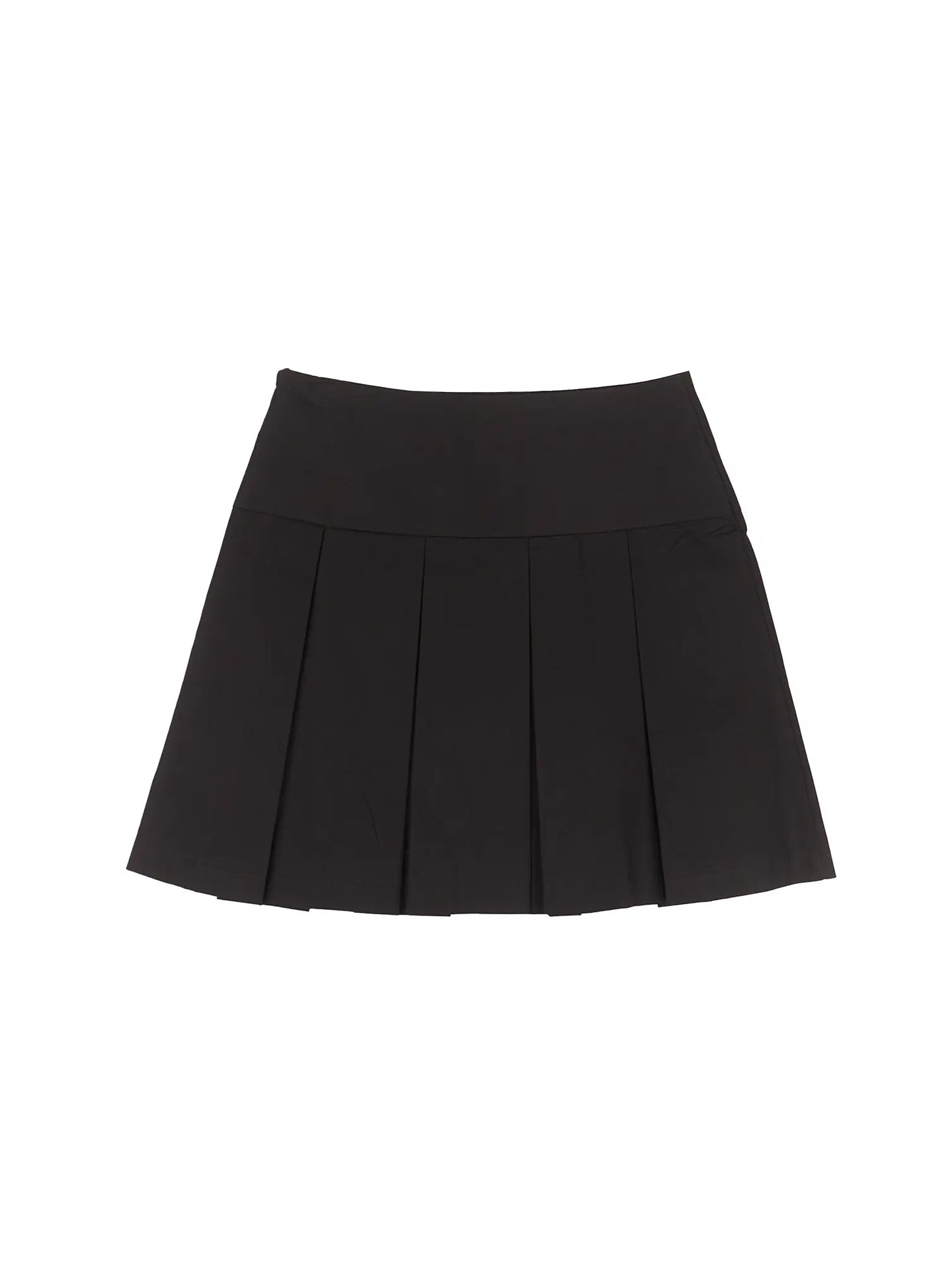 high-waist-pleated-mini-skirt-cu513 / Black