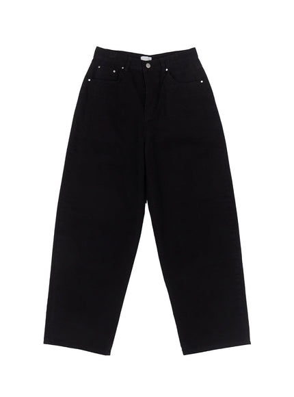 relaxed-fit-wide-leg-pants-cf514 / Black