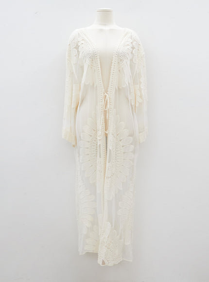 Sunflower Embroided Robe IJ13