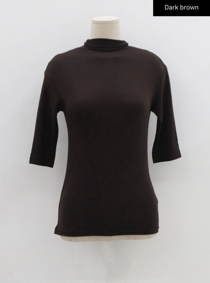 Half Turtleneck Half Sleeve T-Shirt CS15