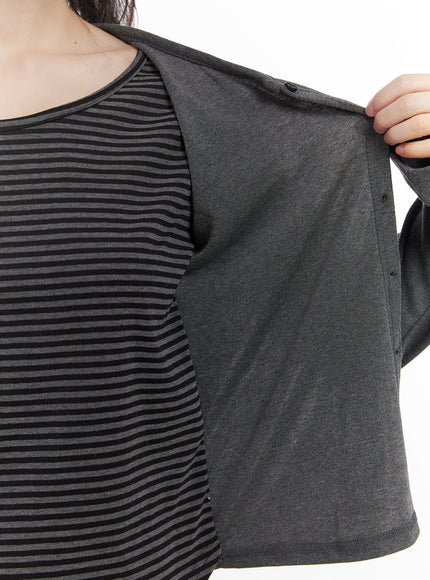 striped-layered-buttoned-cardigan-cj528