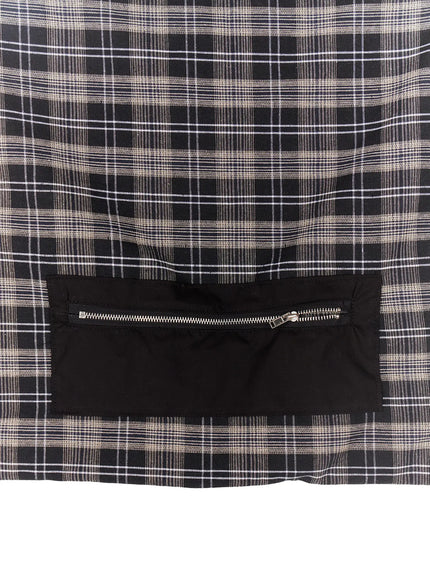 Checkered Cotton Drawstring Backpack CO521