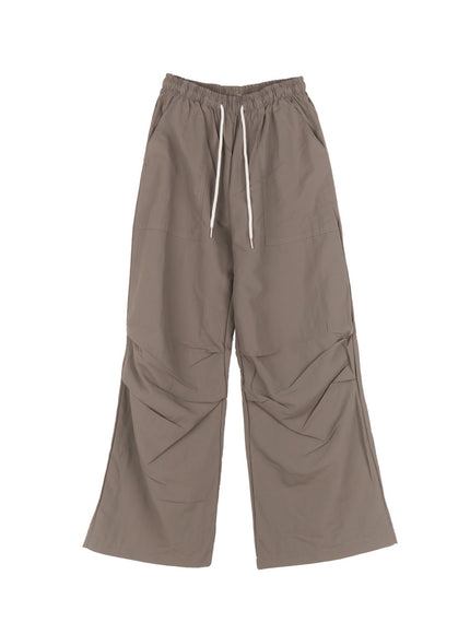 Pintuck Pocket Wide-Fit Sweatpants CA504