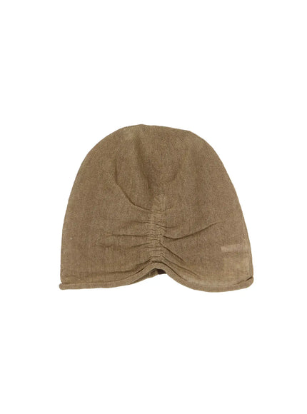 mesh-ruched-beanie-cy515 / Dark green