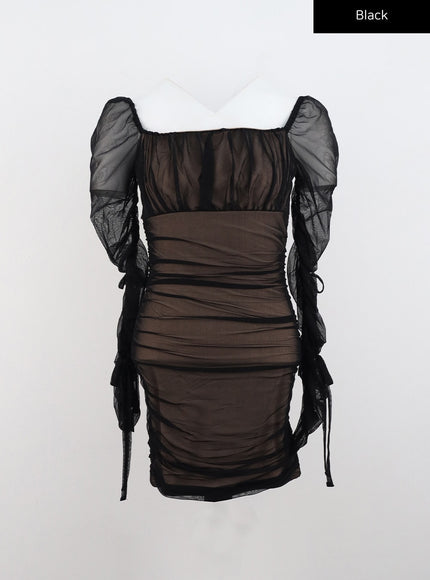 square-neck-shirring-mini-dress-cn317