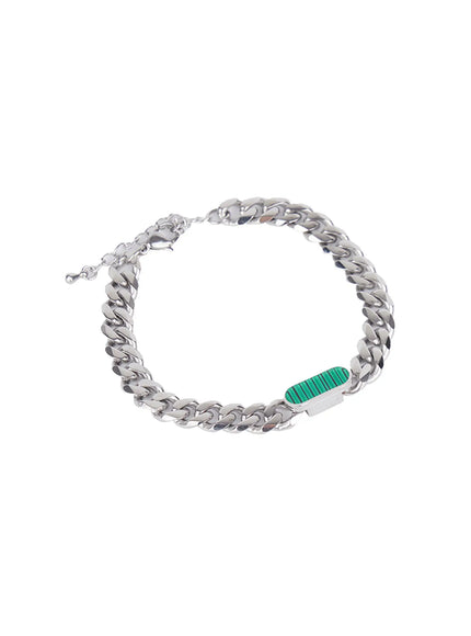 bold-chain-pendant-bracelet-cs512 / Green