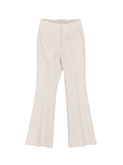 slim-fit-flared-trousers-cy519 / Light beige