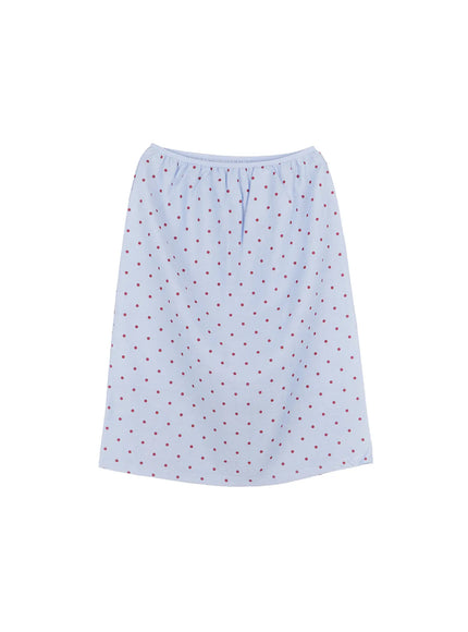polka-dot-midi-skirt-cu530 / Light blue