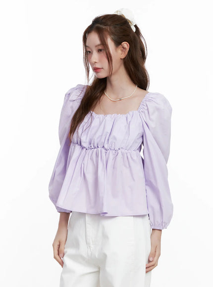 Two Way Shirred Square Neck Blouse CG520