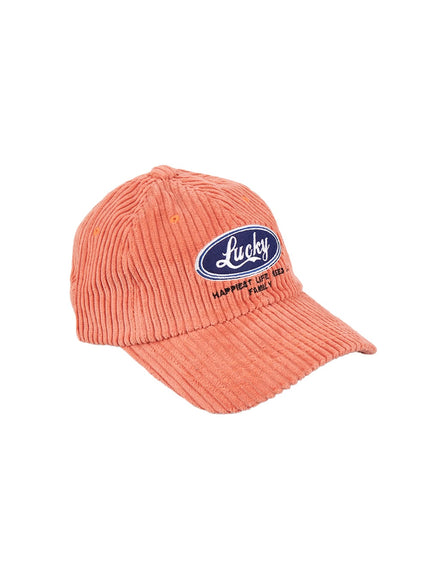 corduroy-embroidered-hat-cj515 / Orange