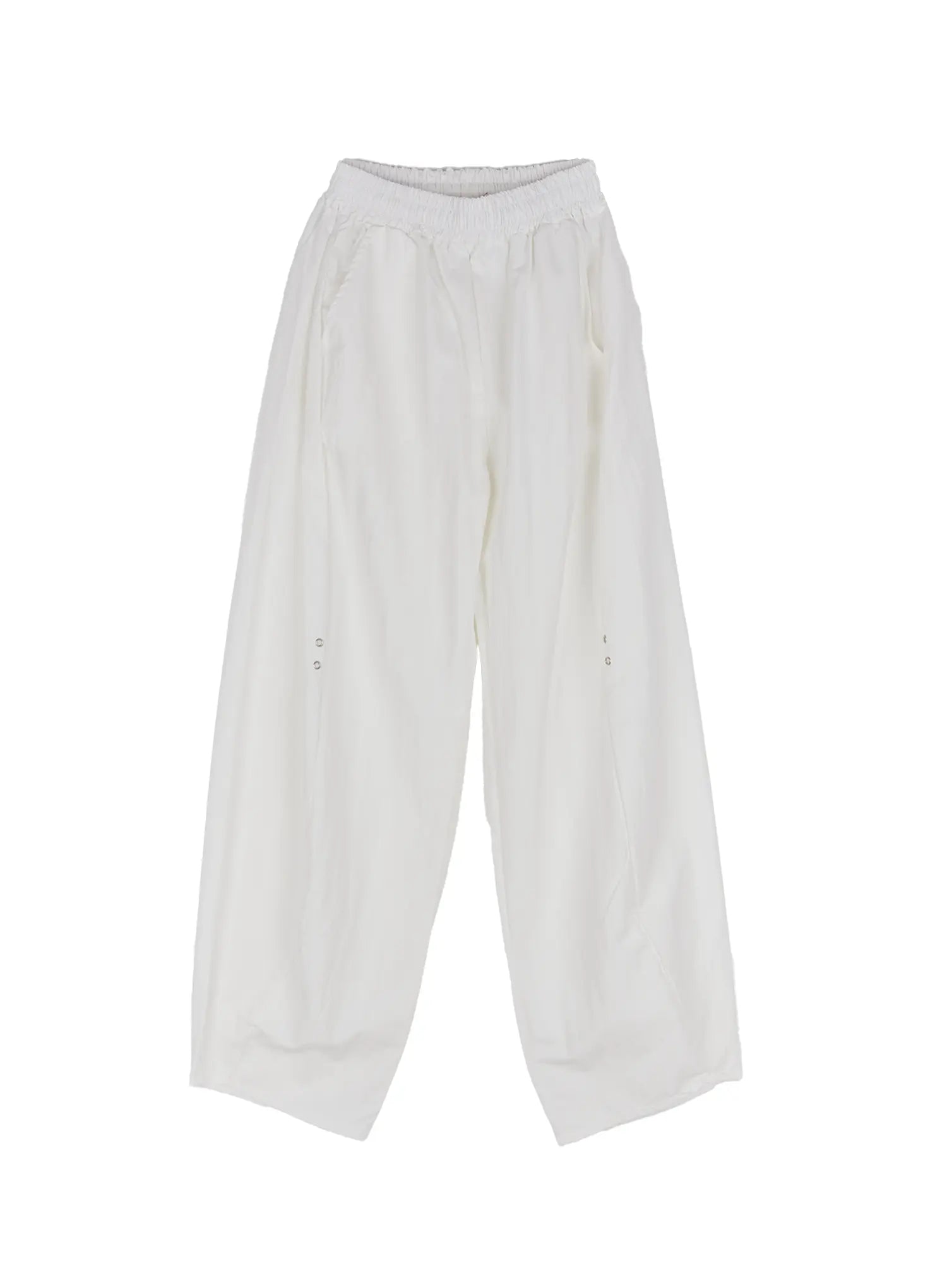 wide-leg-eyelet-nylon-pants-cu511 / White