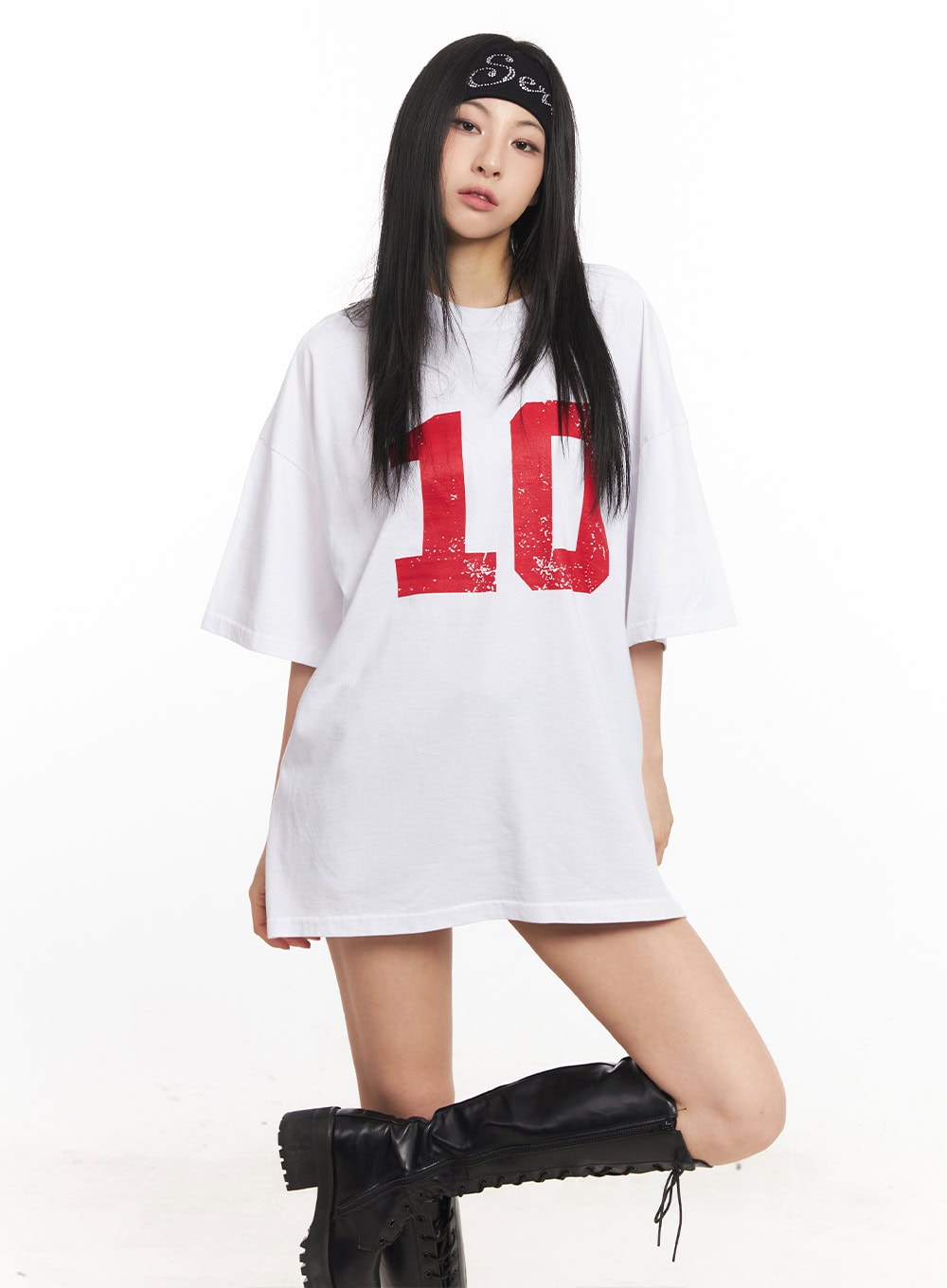ten-graphic-oversize-t-shirt-ca516 / White