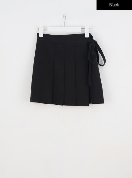 Wrapped Pleated Mini Skirt OY315
