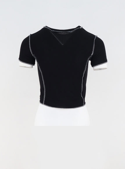 Stitch Cropped Tee CY308