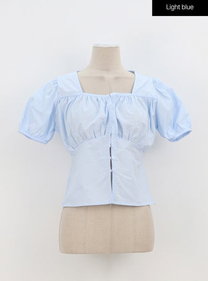 Puff Sleeve Button Blouse OA317