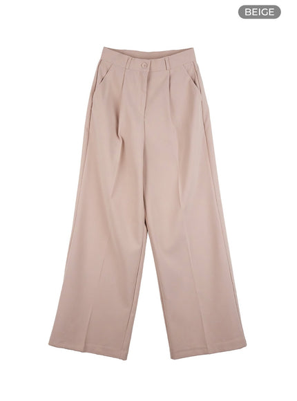 wide-tailored-trousers-oo416 / Beige