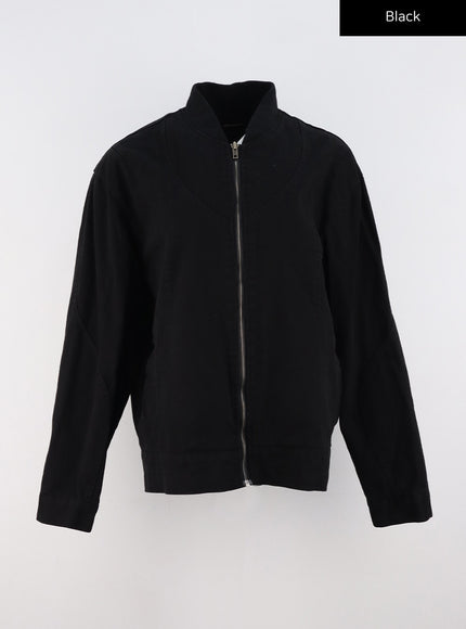 loose-fit-bomber-jacket-cs321 / Black