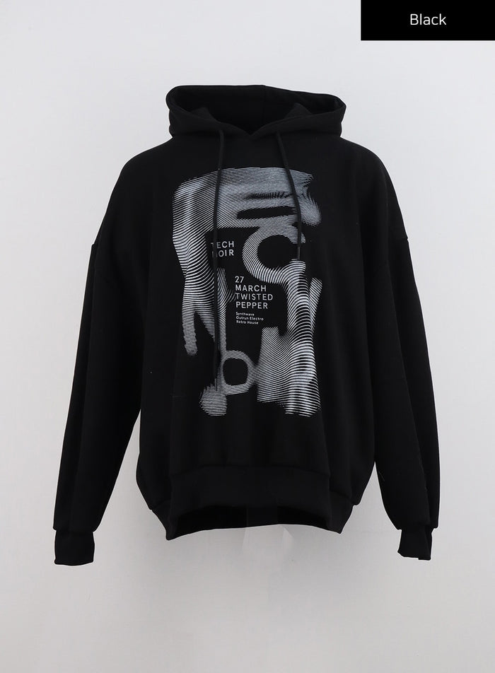 graphic-hoodie-sweatshirt-cn313 / Black