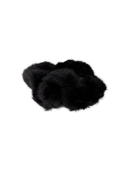 faux-fur-scrunchie-cn527 / Black