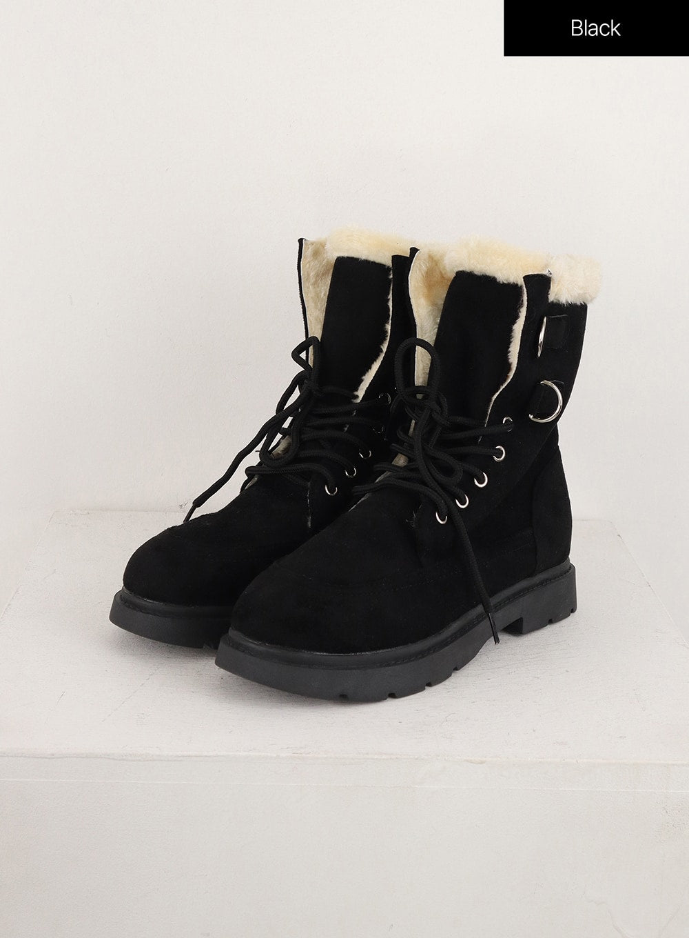 faux-fur-ankle-boots-od311 / Black